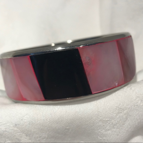 Vintage 80’s pink pearl and black bracelet - Picture 2 of 5